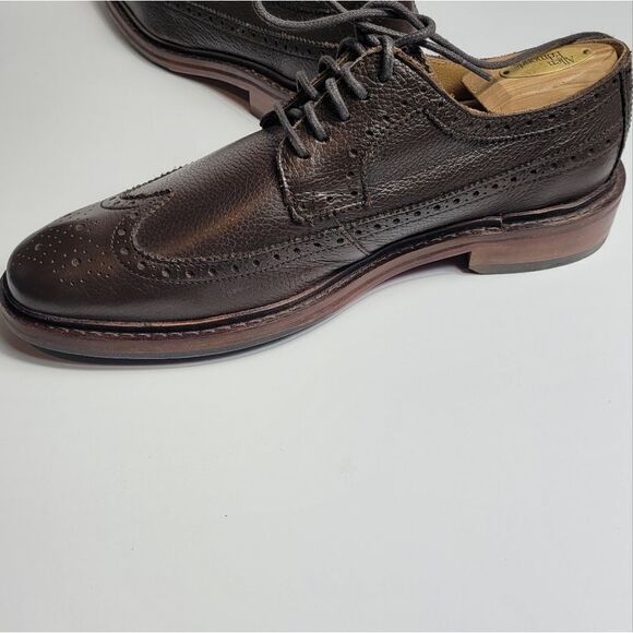 Cole Haan Brown Pebble Leather Wingtip Men's Oxfords Size 8 - Picture 4 of 6